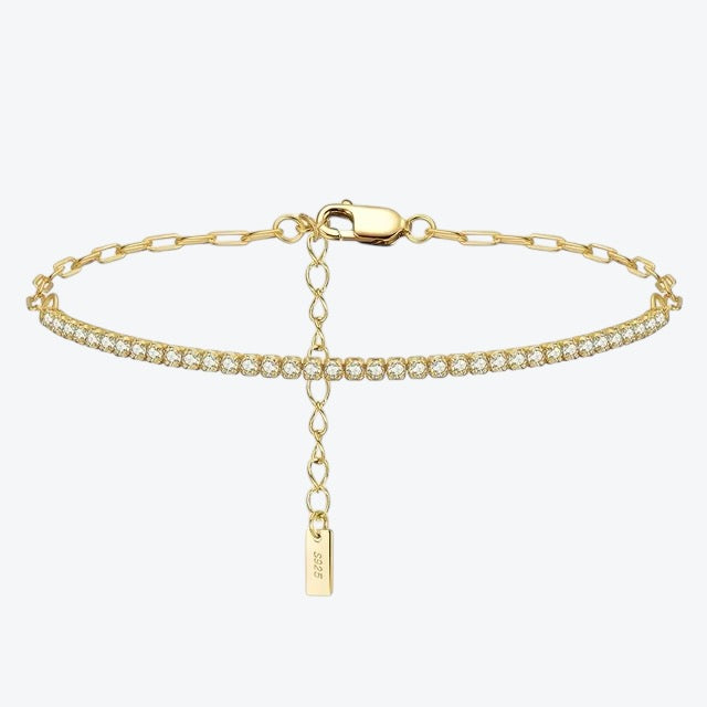bracelet argent 925 plaqué or 18 K - bracelet nina