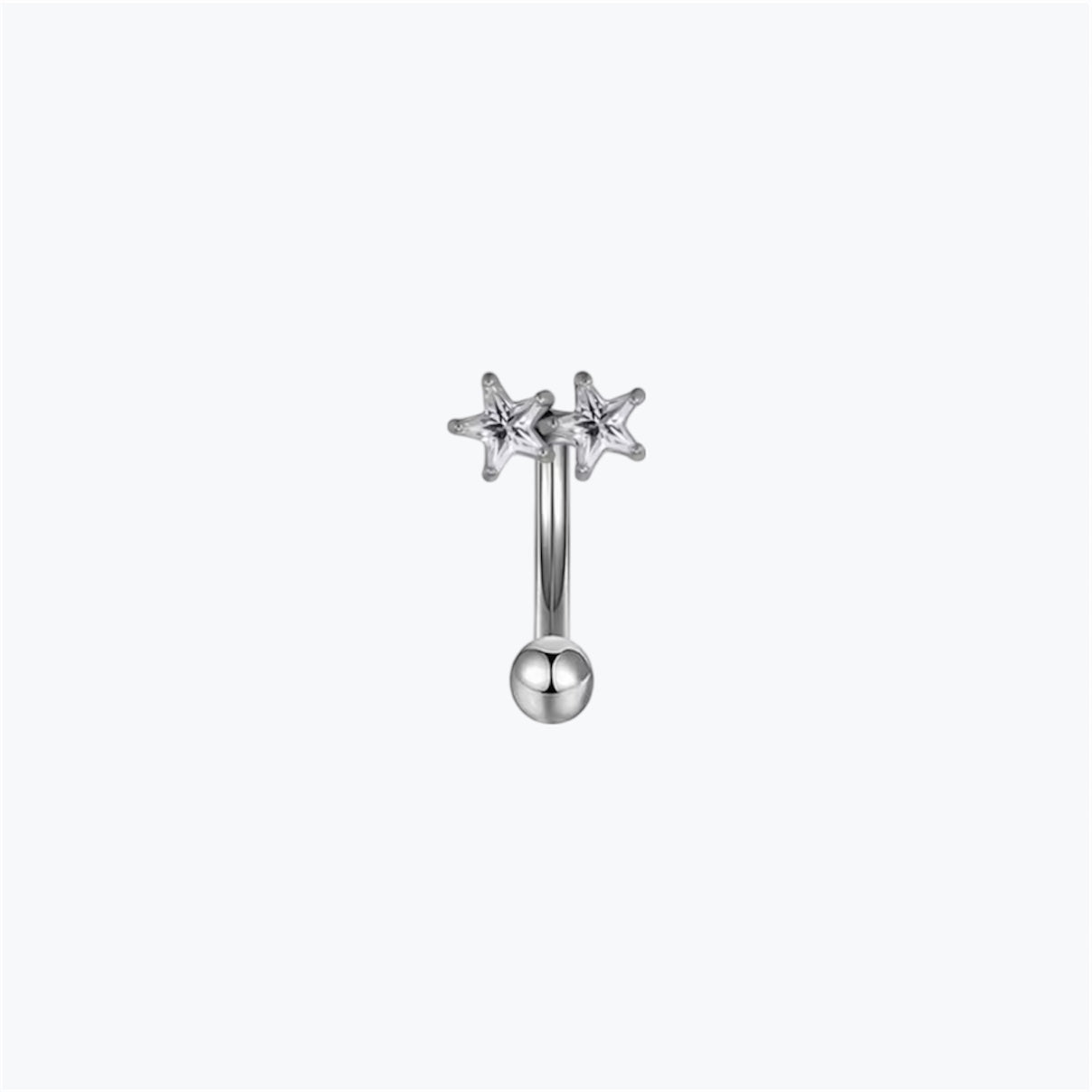 piercing rook en acier inoxydable argent