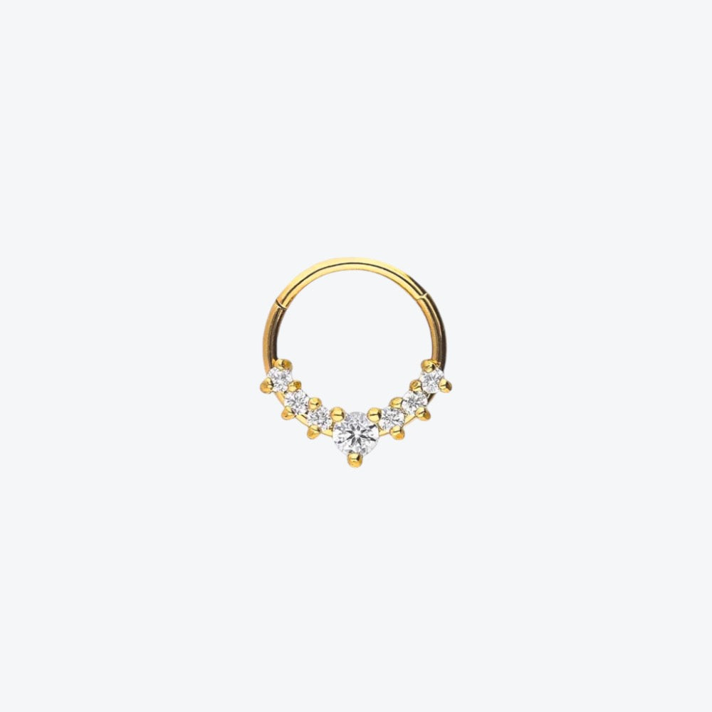 piercing anneau 8 mm titane doré – NENA