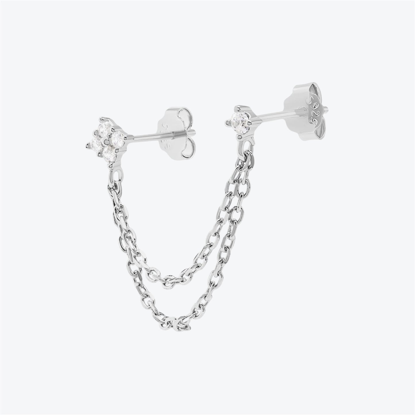 Boucles d'oreilles en chaine argent 925