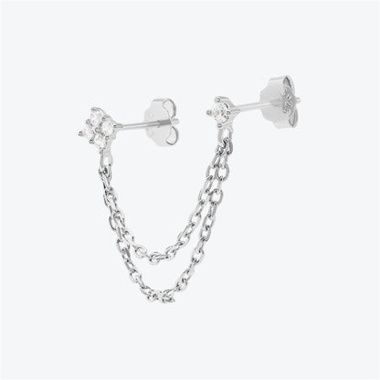 Boucles d'oreilles en chaine argent 925