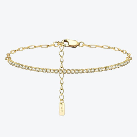 bracelet argent 925 plaqué or 18 K - bracelet nina
