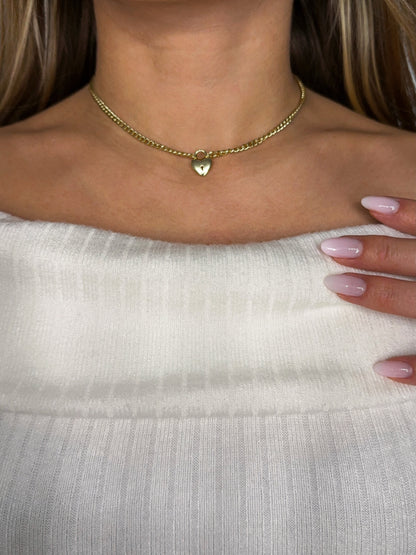 collier pendentif cœur doré en argent 925 – idée cadeau Saint-Valentin