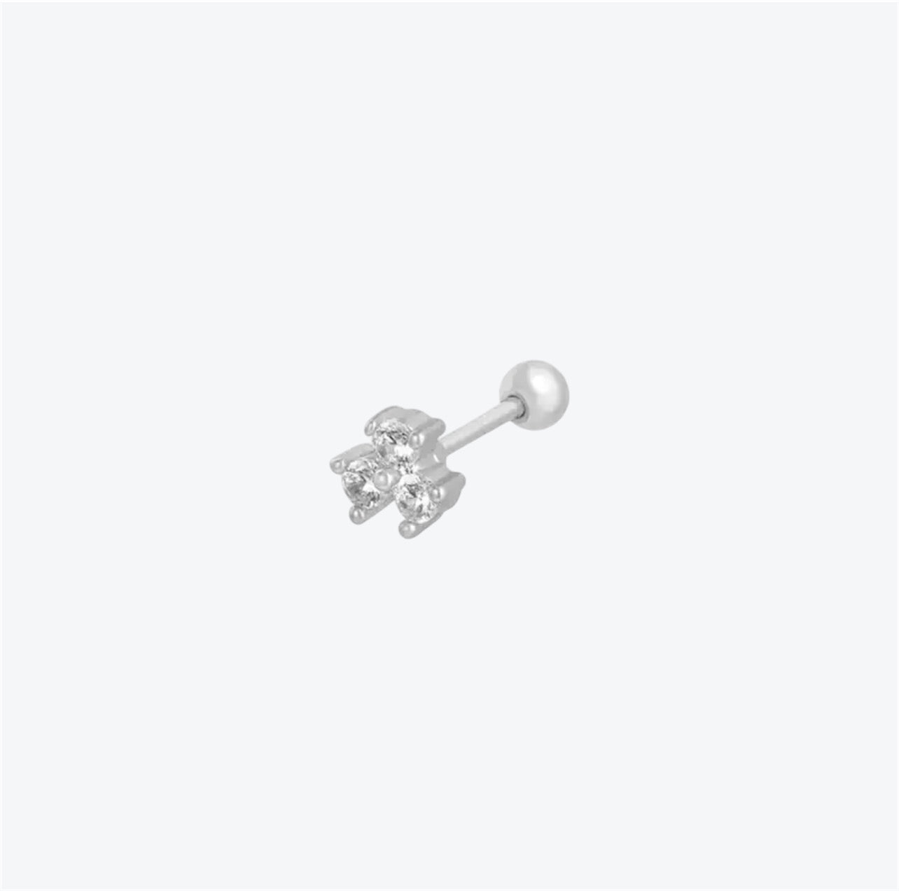 piercing fleur chance argent
