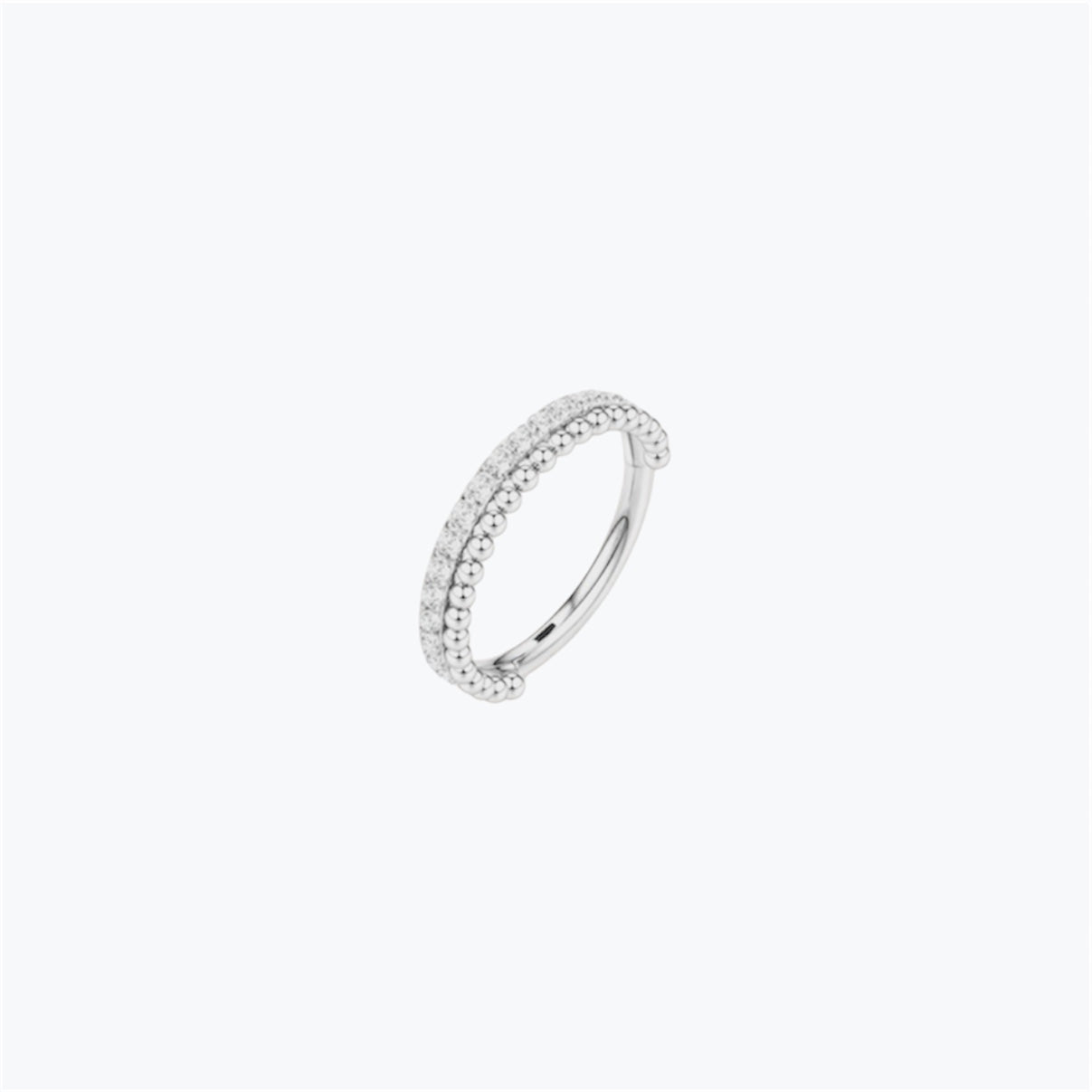 piercing conch en titane argent