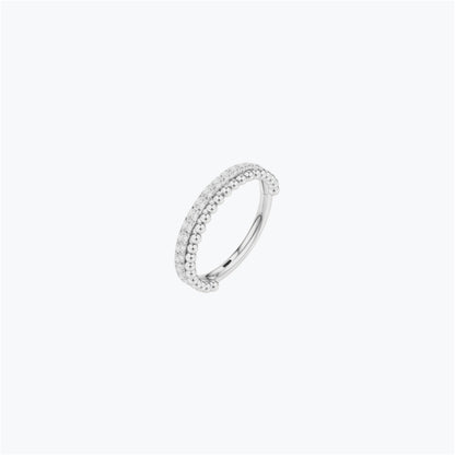 piercing conch en titane argent