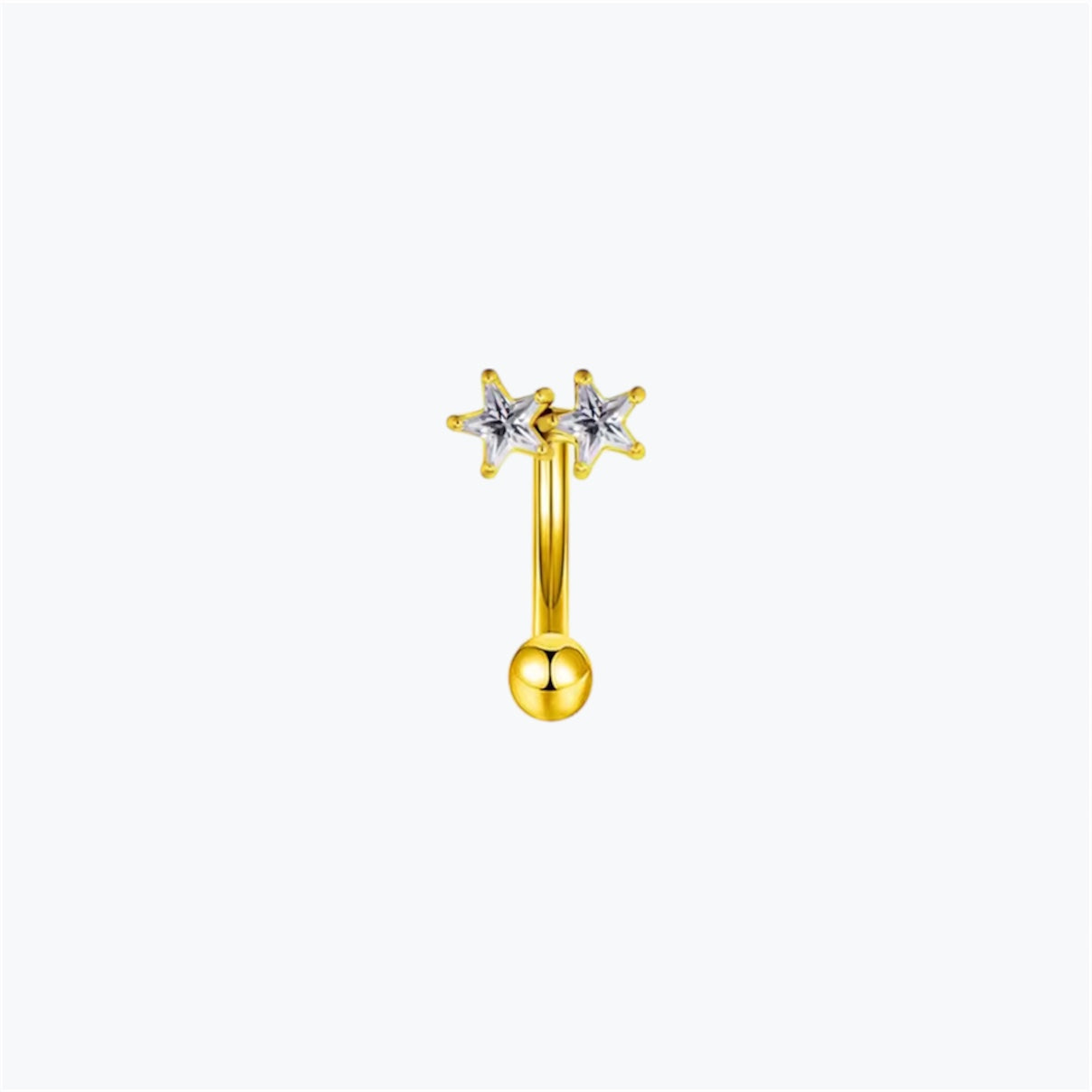 piercing rook en acier inoxydable or
