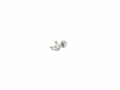 helix piercing, tragus earring, cartilage earring, piercing acier chirurgical, stainless steel piercing, flower piercing, perforacion